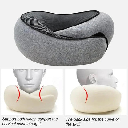 Travel Neck Pillow with Ergonomic Design for Comfort