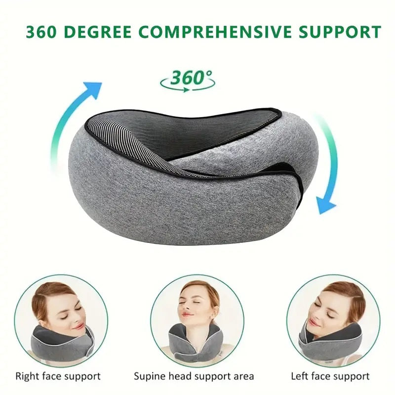 Travel Neck Pillow with Ergonomic Design for Comfort