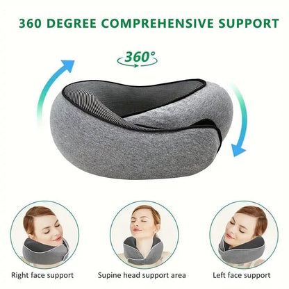 Travel Neck Pillow with Ergonomic Design for Comfort