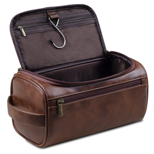 Chic Leather Travel Organizer for Toiletries