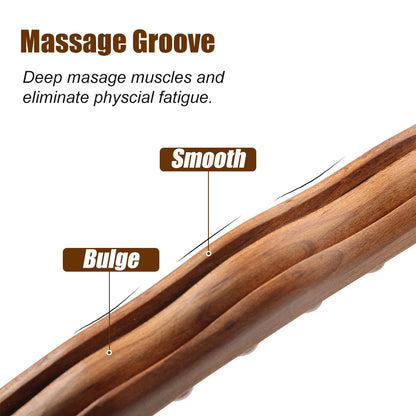 Natural Wood Gua Sha Massage Stick – 60 cm Tool for Deep Relaxation