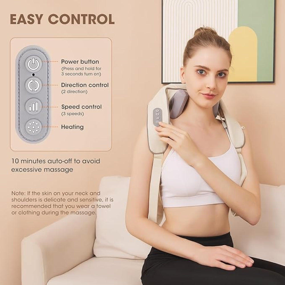 Rechargeable Neck and Shoulder Massager for Pain Relief