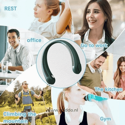 Portable Rechargeable Neck Fan for Instant Cooling Refreshment