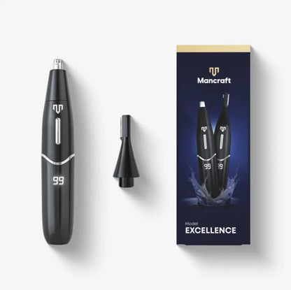 Nose and Eyebrow Trimmer with LCD Display and Waterproof IPX6 Design