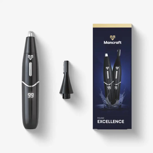 Nose and Eyebrow Trimmer with LCD Display and Waterproof IPX6 Design