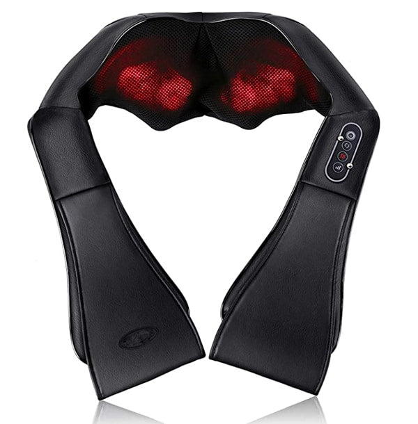 Shiatsu Heating Massage Cushion for Neck, Shoulders, and Back