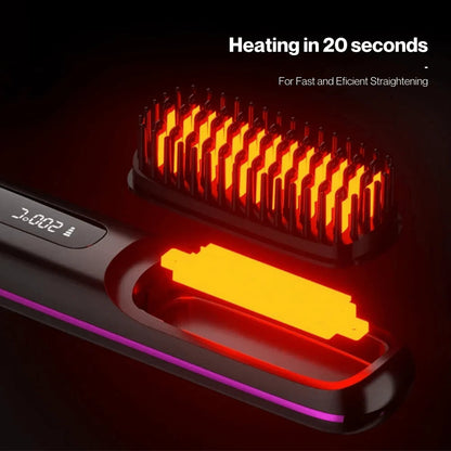 Electric LCD Hair Styler Comb for Smooth, Sleek, and Shiny Hair