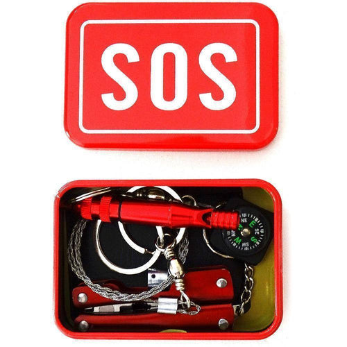 Portable Survival Kit with 8 Tools for Emergency Situations