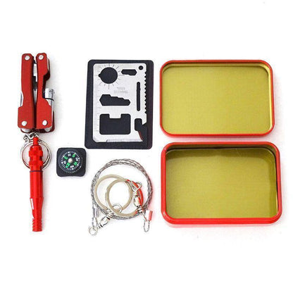 Portable Survival Kit with 8 Tools for Emergency Situations