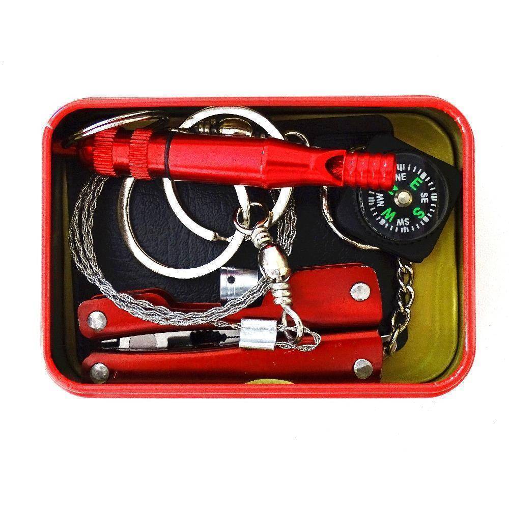 Portable Survival Kit with 8 Tools for Emergency Situations