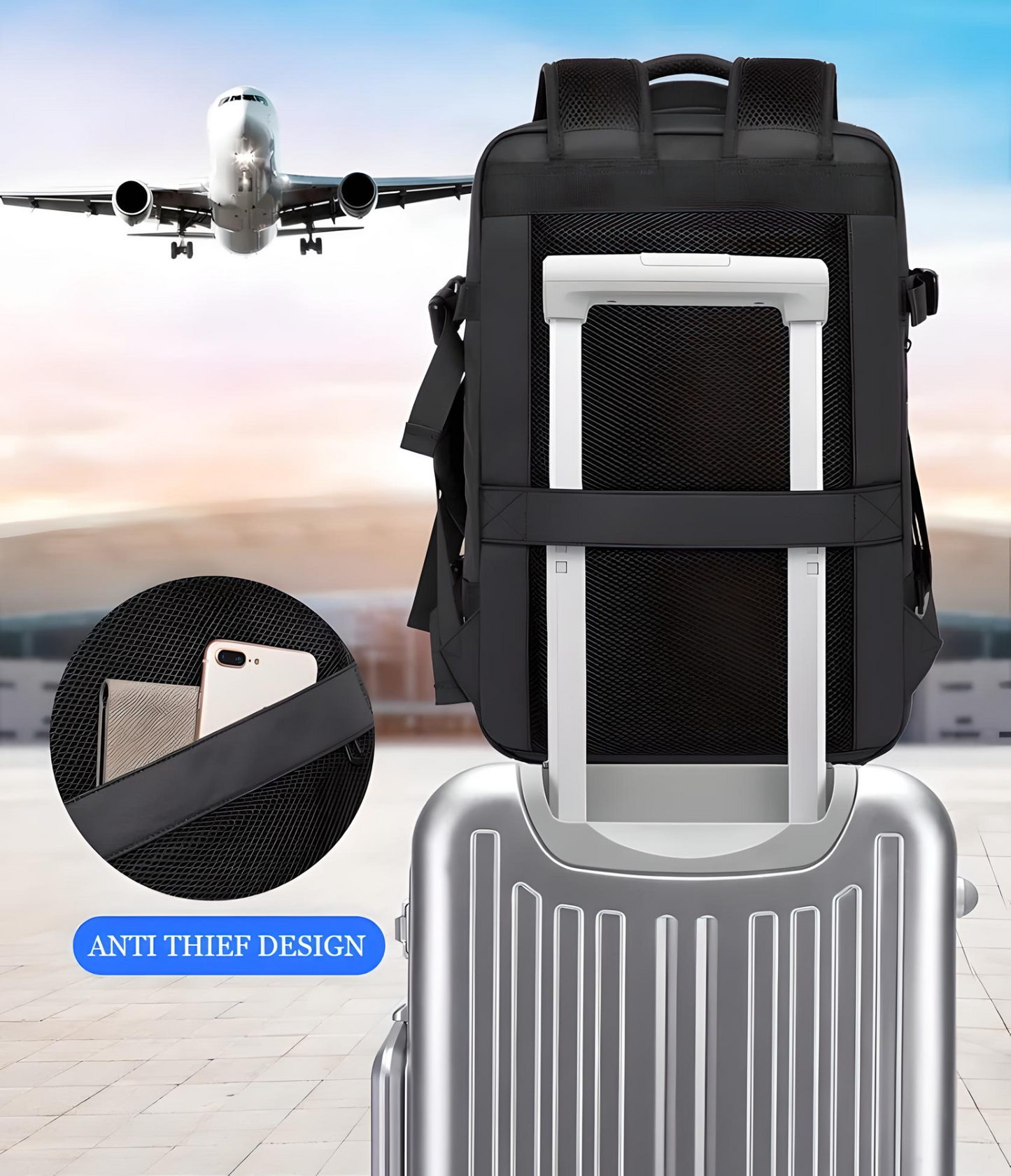 Versatile Traveler's Backpack with USB Charging