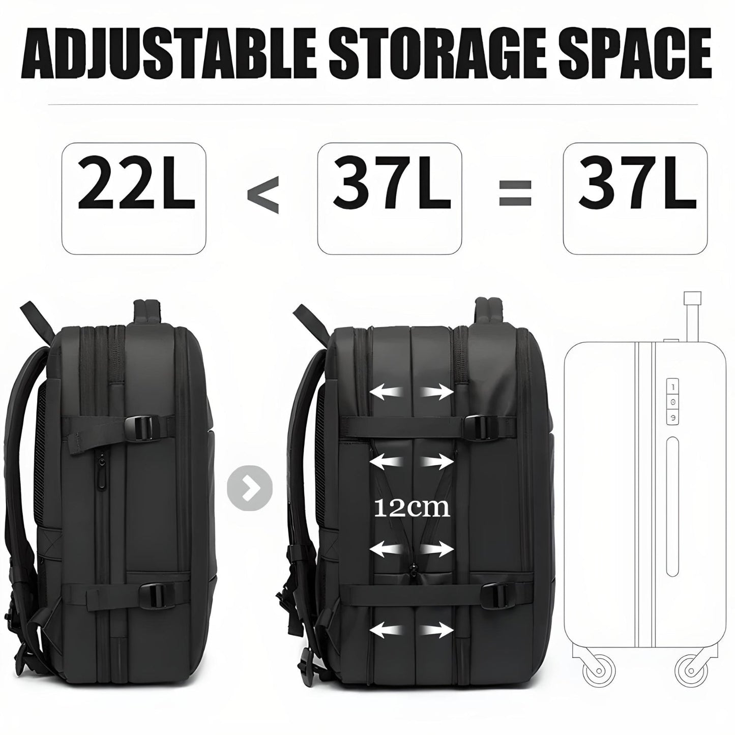 Versatile Traveler's Backpack with USB Charging