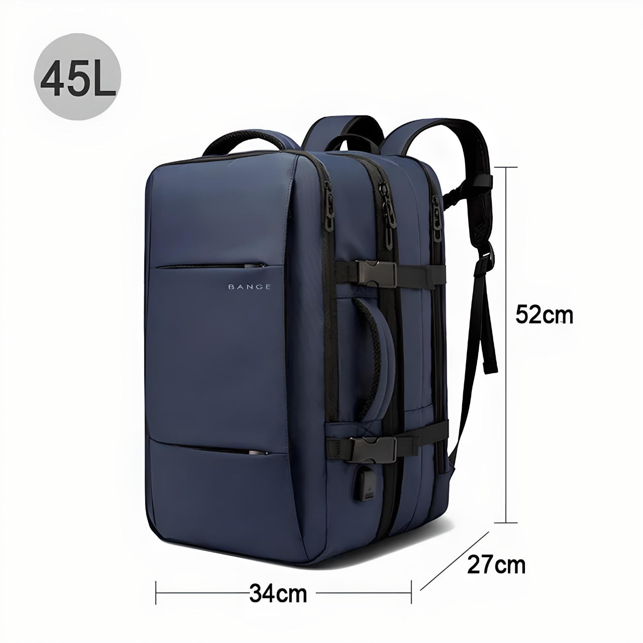 Versatile Traveler's Backpack with USB Charging