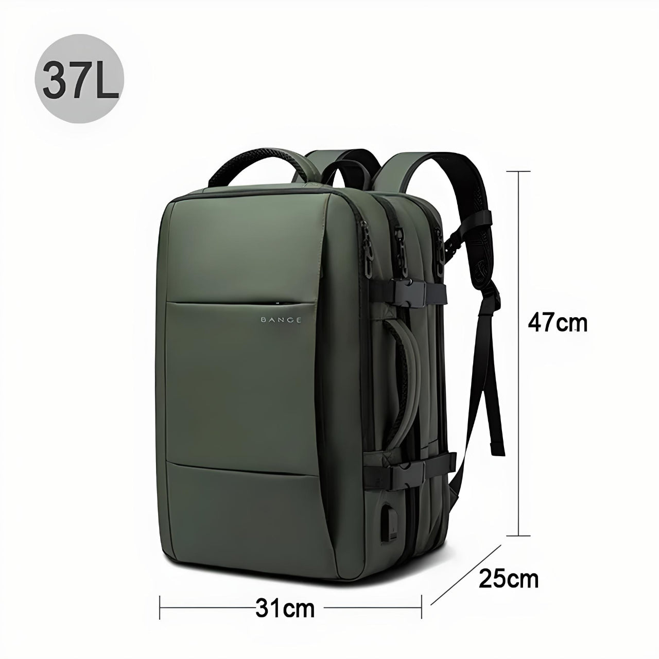 Versatile Traveler's Backpack with USB Charging