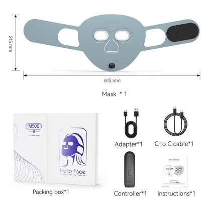 Wireless LED Facial Mask for Skin Treatment – Red, Blue, Near Infrared, 4 Modes