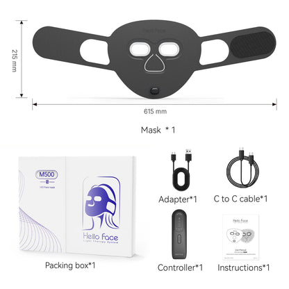 Wireless LED Facial Mask for Skin Treatment – Red, Blue, Near Infrared, 4 Modes