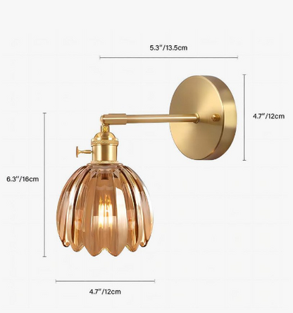 Tulip-Shaped Retro Wall Lamp – Vintage Accent Lighting