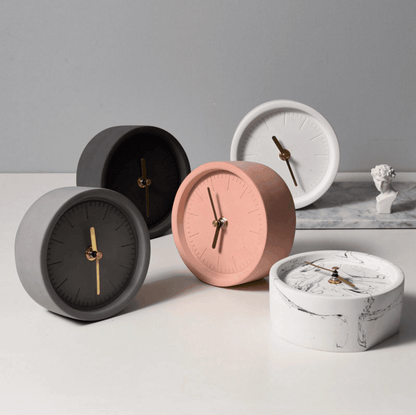 Modern Cement Clock for Desk – Elegant Design with Timeless Appeal