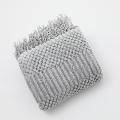 Cozy Knitted Throw Blanket for Comfortable Sofa Use