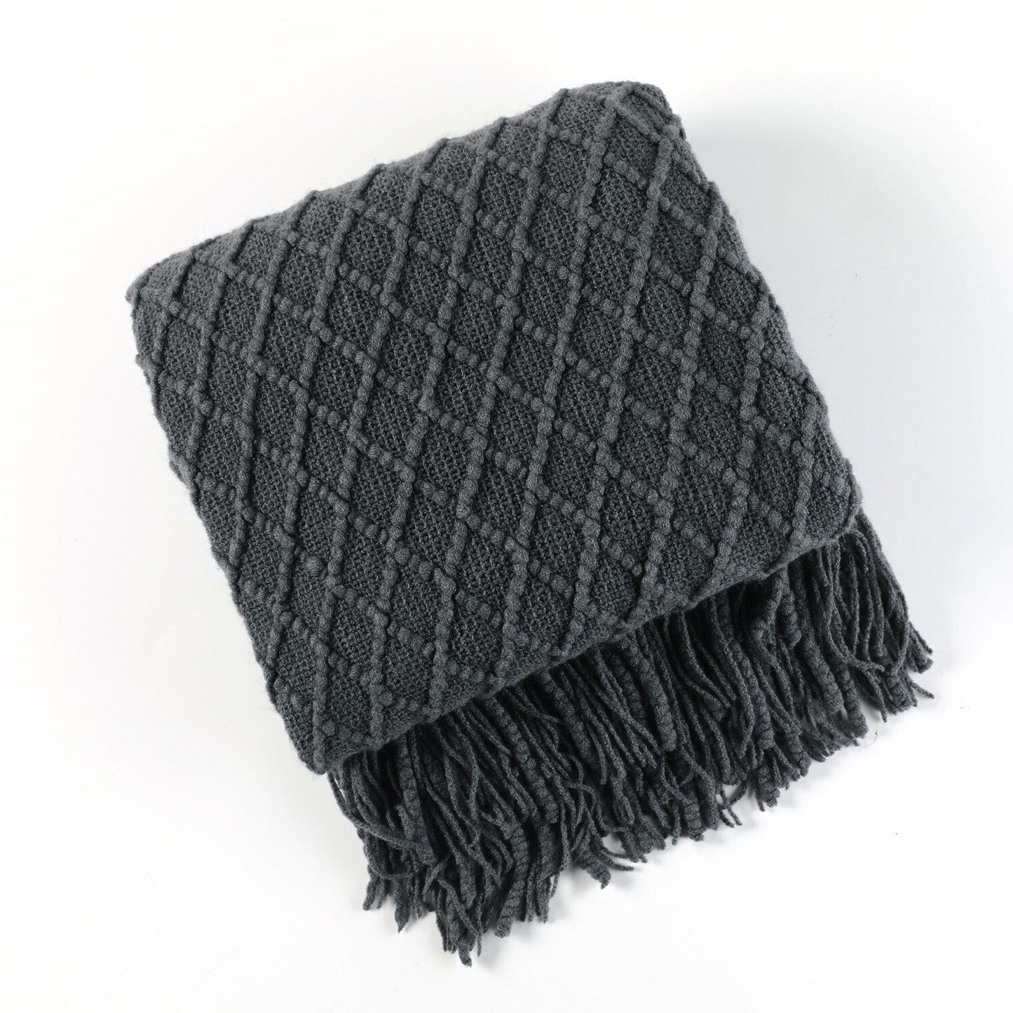 Cozy Knitted Throw Blanket for Comfortable Sofa Use