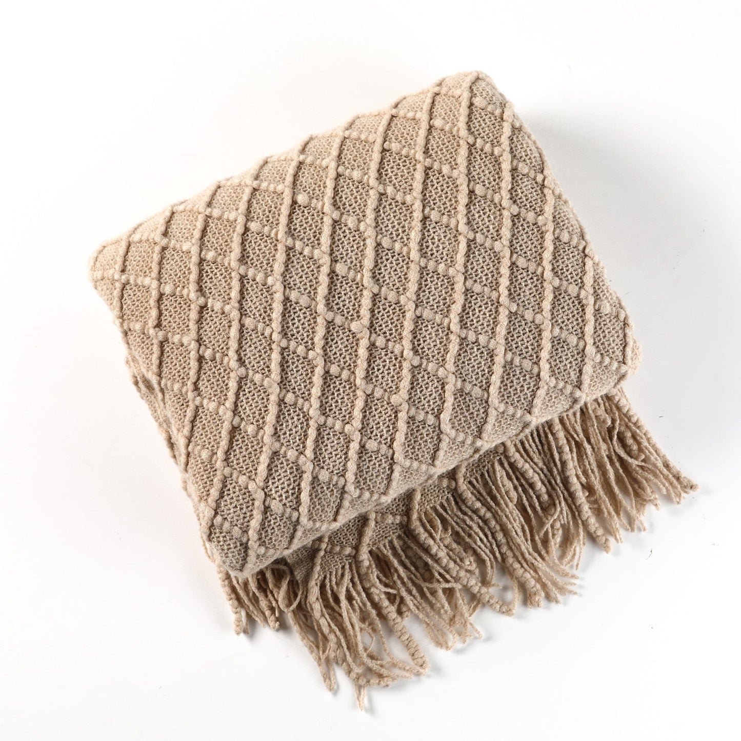 Cozy Knitted Throw Blanket for Comfortable Sofa Use