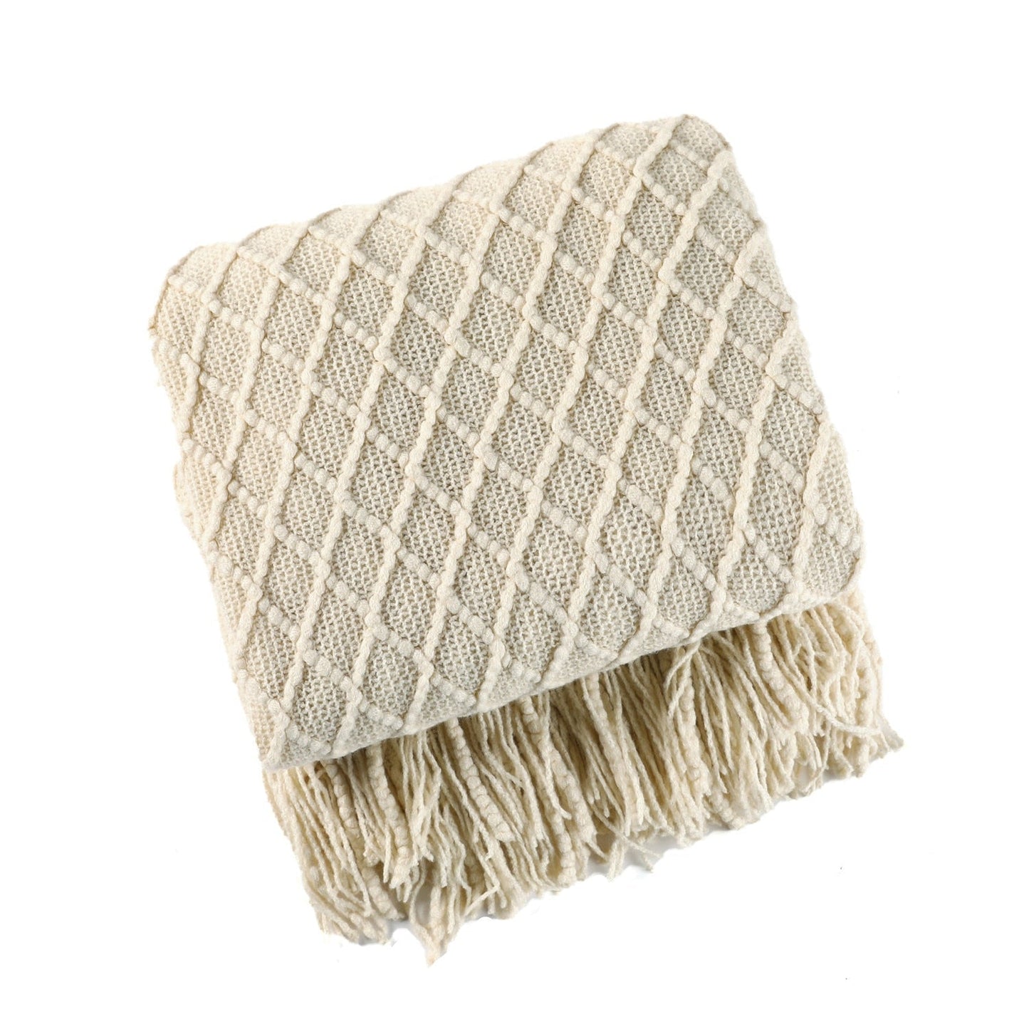 Cozy Knitted Throw Blanket for Comfortable Sofa Use