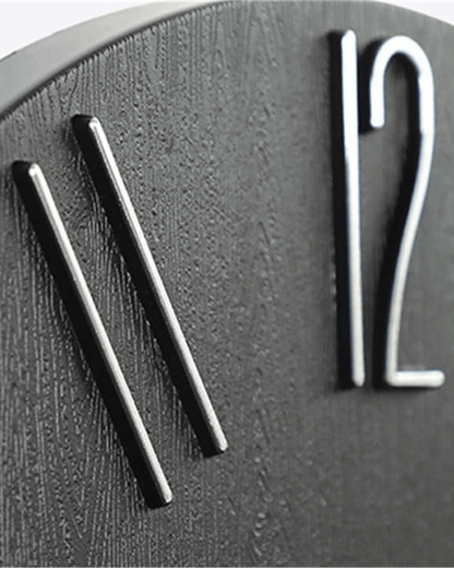 Wood-Look Minimalist Wall Clock