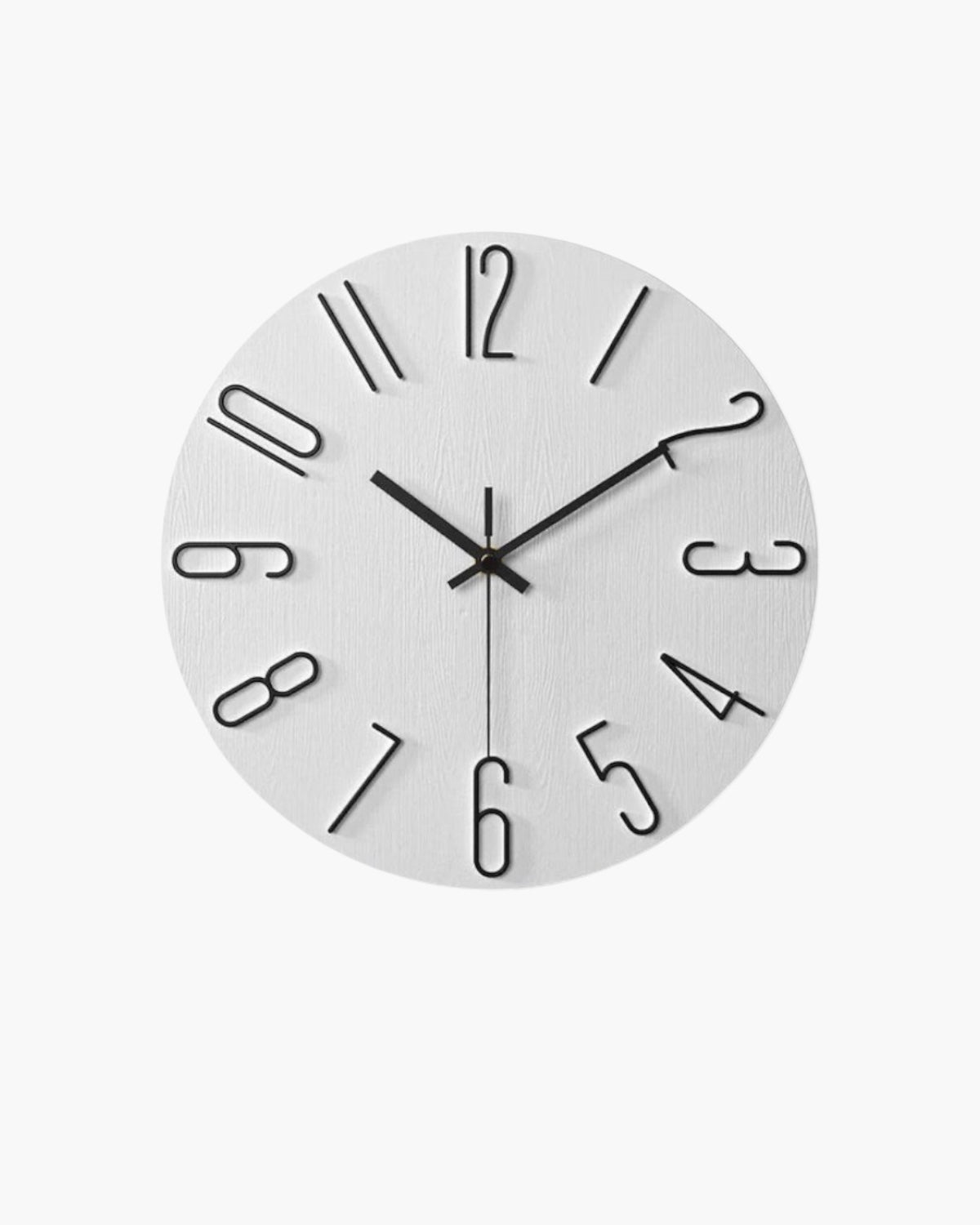 Wood-Look Minimalist Wall Clock