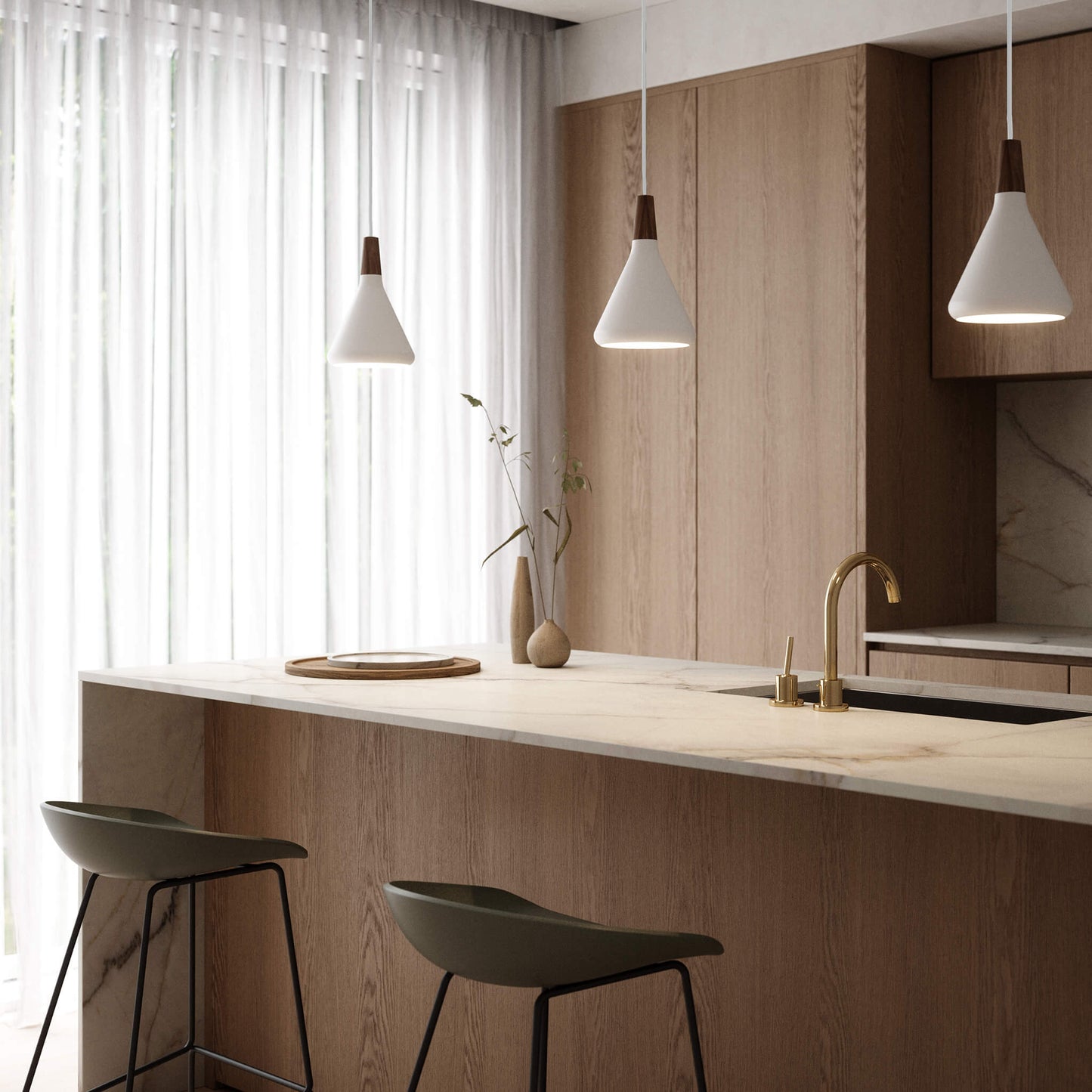 Modern Conical Pendant Light Fixture