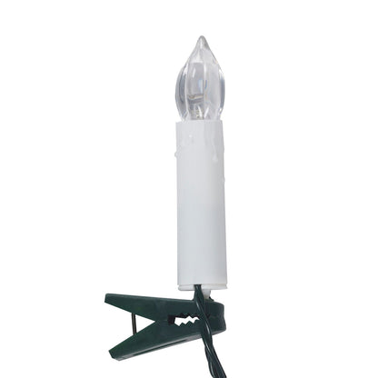 Clip-On LED Candle Lights in Warm White – Classic Christmas Tree Decoration