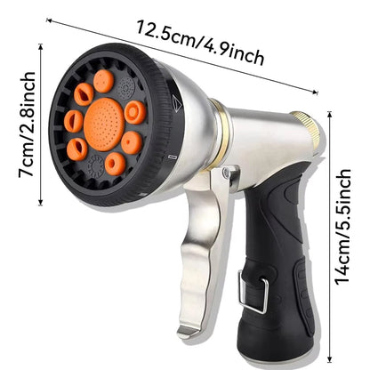 Durable Garden Hose Nozzle with 9 Spray Patterns
