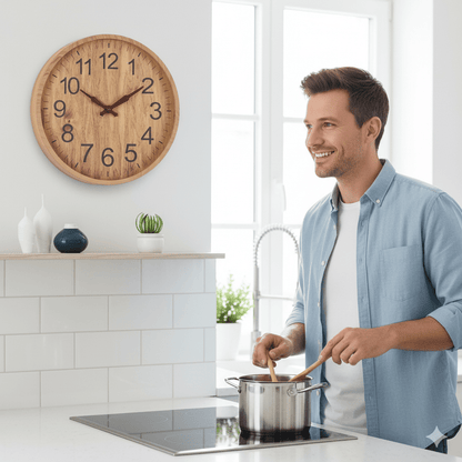 Tranquil Timber Wall Clock – Embrace Timeless Serenity