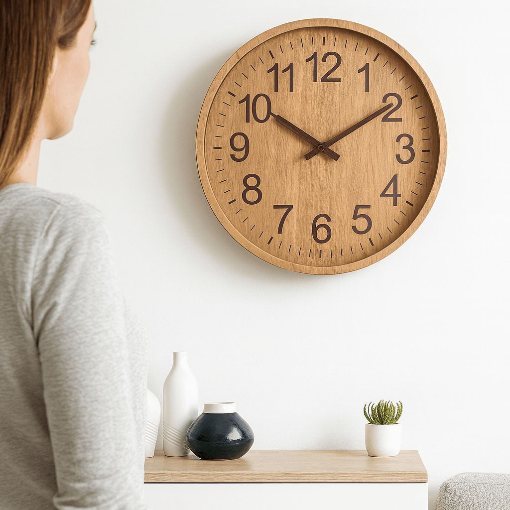Tranquil Timber Wall Clock – Embrace Timeless Serenity