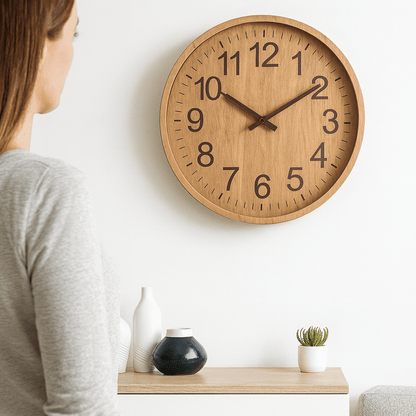 Tranquil Timber Wall Clock – Embrace Timeless Serenity