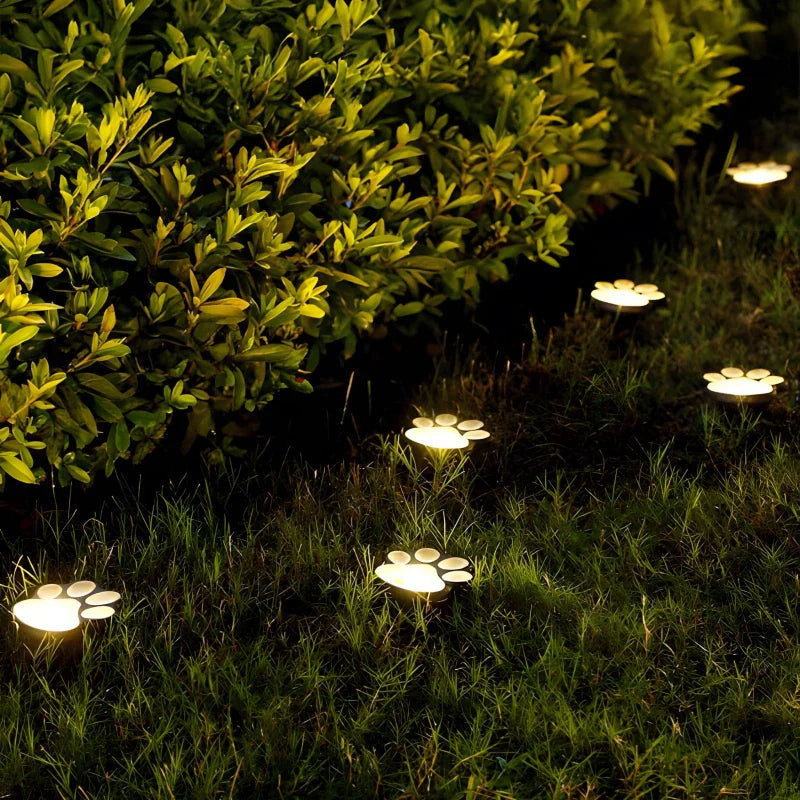 Outdoor Solar Light in Paw Shape – Energy-Saving Design