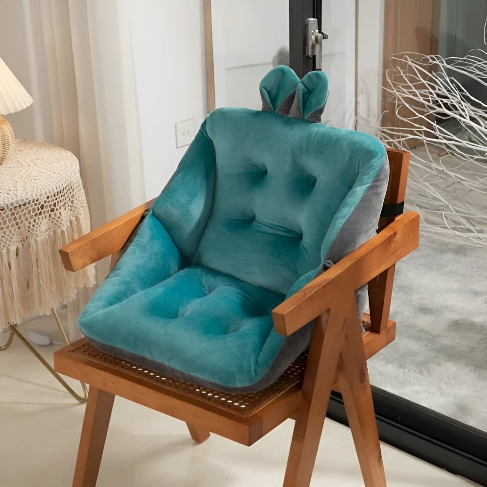 Luxurious Office Chair Support Cushion with Backrest and Fun Design