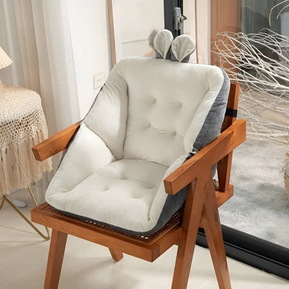 Luxurious Office Chair Support Cushion with Backrest and Fun Design
