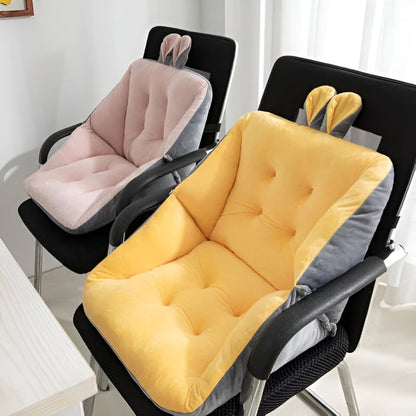 Luxurious Office Chair Support Cushion with Backrest and Fun Design