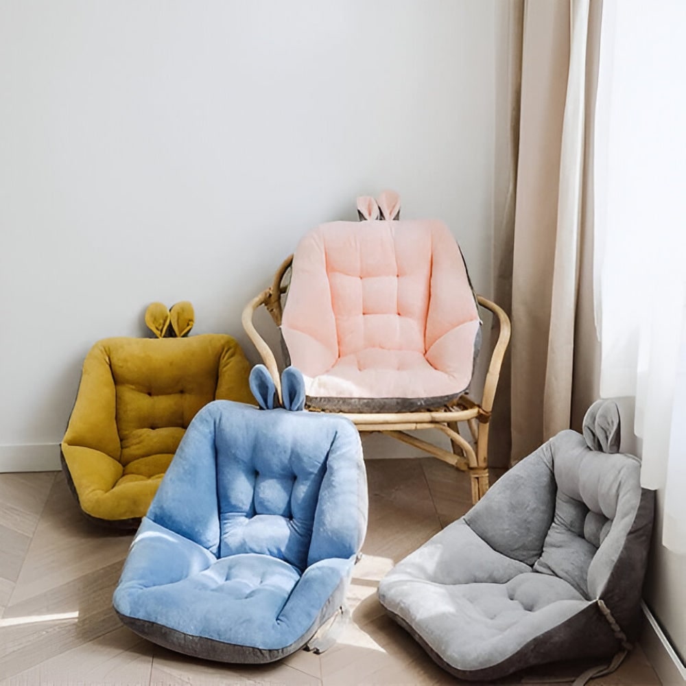 Luxurious Office Chair Support Cushion with Backrest and Fun Design