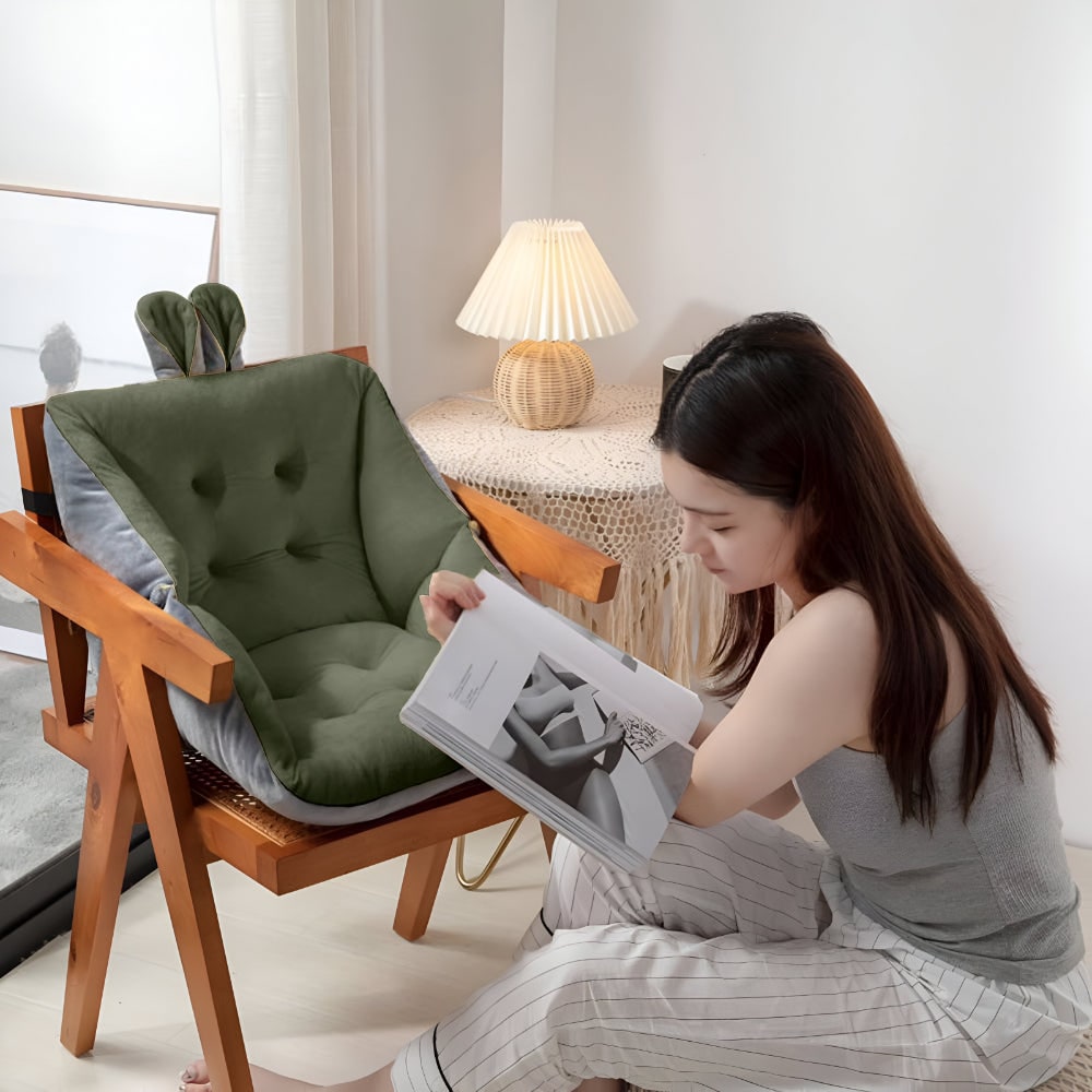 Luxurious Office Chair Support Cushion with Backrest and Fun Design