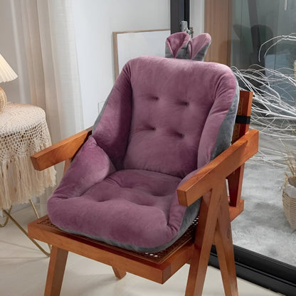 Luxurious Office Chair Support Cushion with Backrest and Fun Design