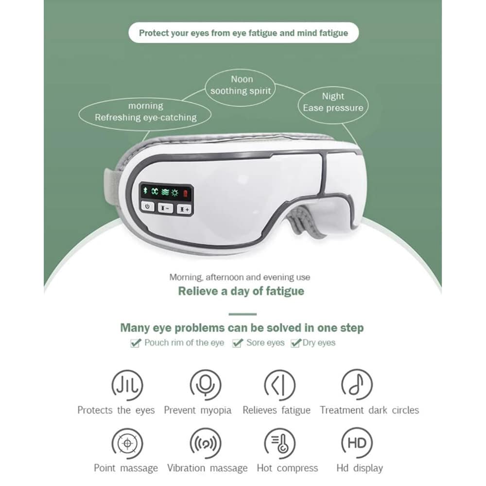All-in-One Relaxation Eye Massager with Soothing Air Compression