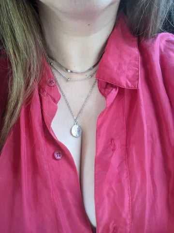 Triple Silver Necklace