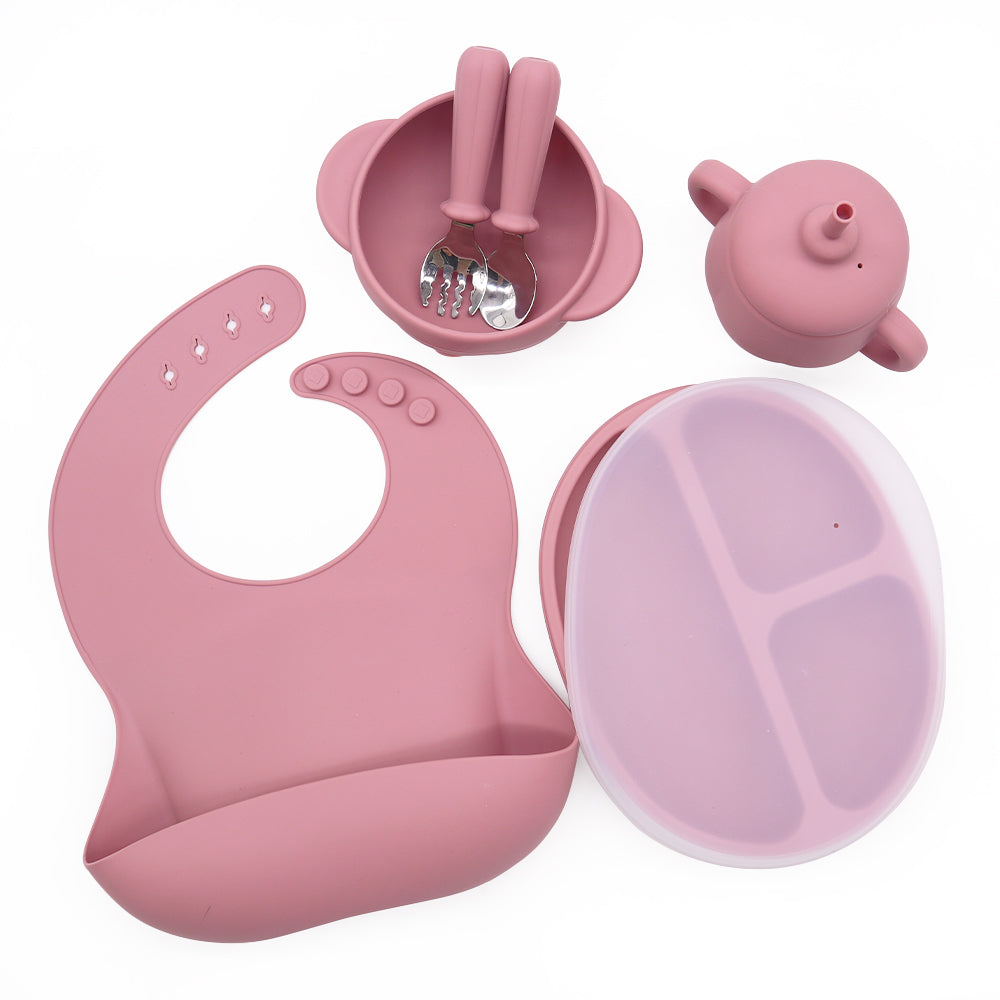 6-Piece Baby Weaning Set with Silicone Pumpkin Design