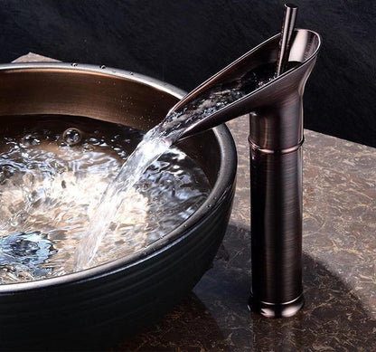 Waterfall Sink Faucet in AquaCascade Style