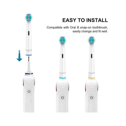 Replacement Toothbrush Heads Set of 4 for Oral-B