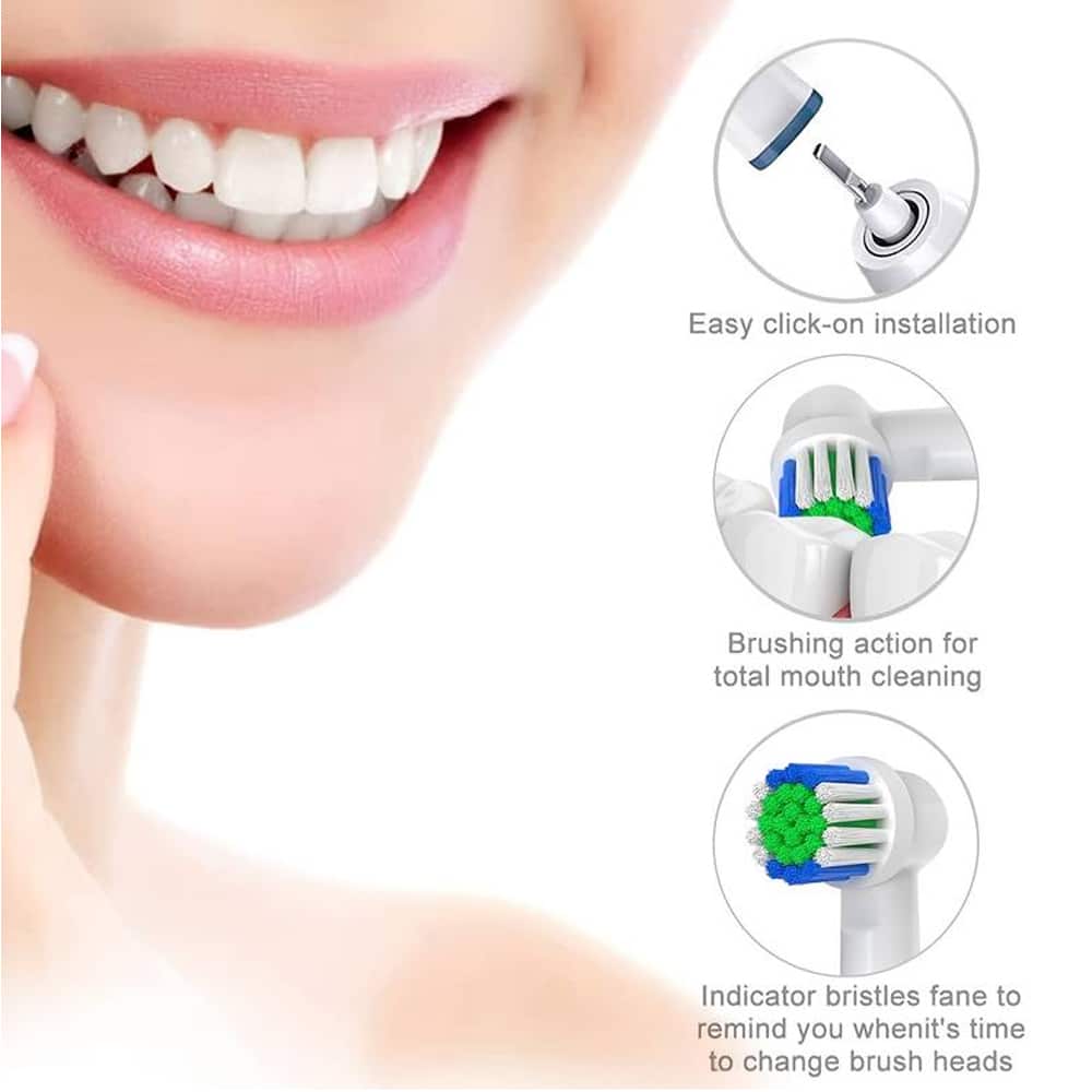 Replacement Toothbrush Heads Set of 4 for Oral-B