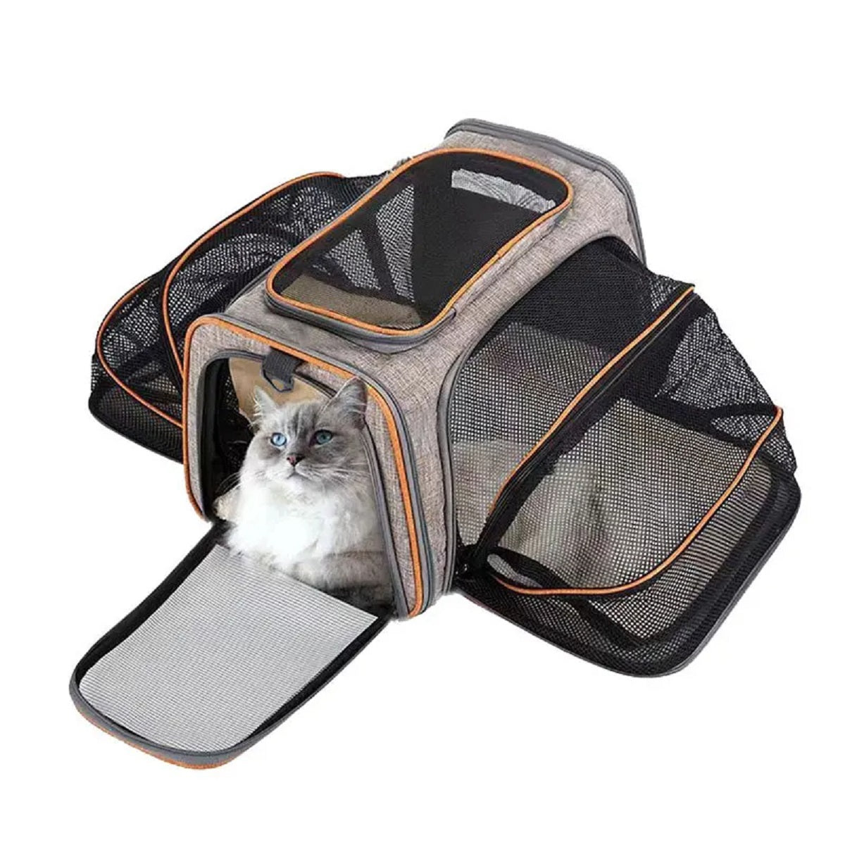Foldable Dog Carrier with Safety Zipper – Breathable and Portable