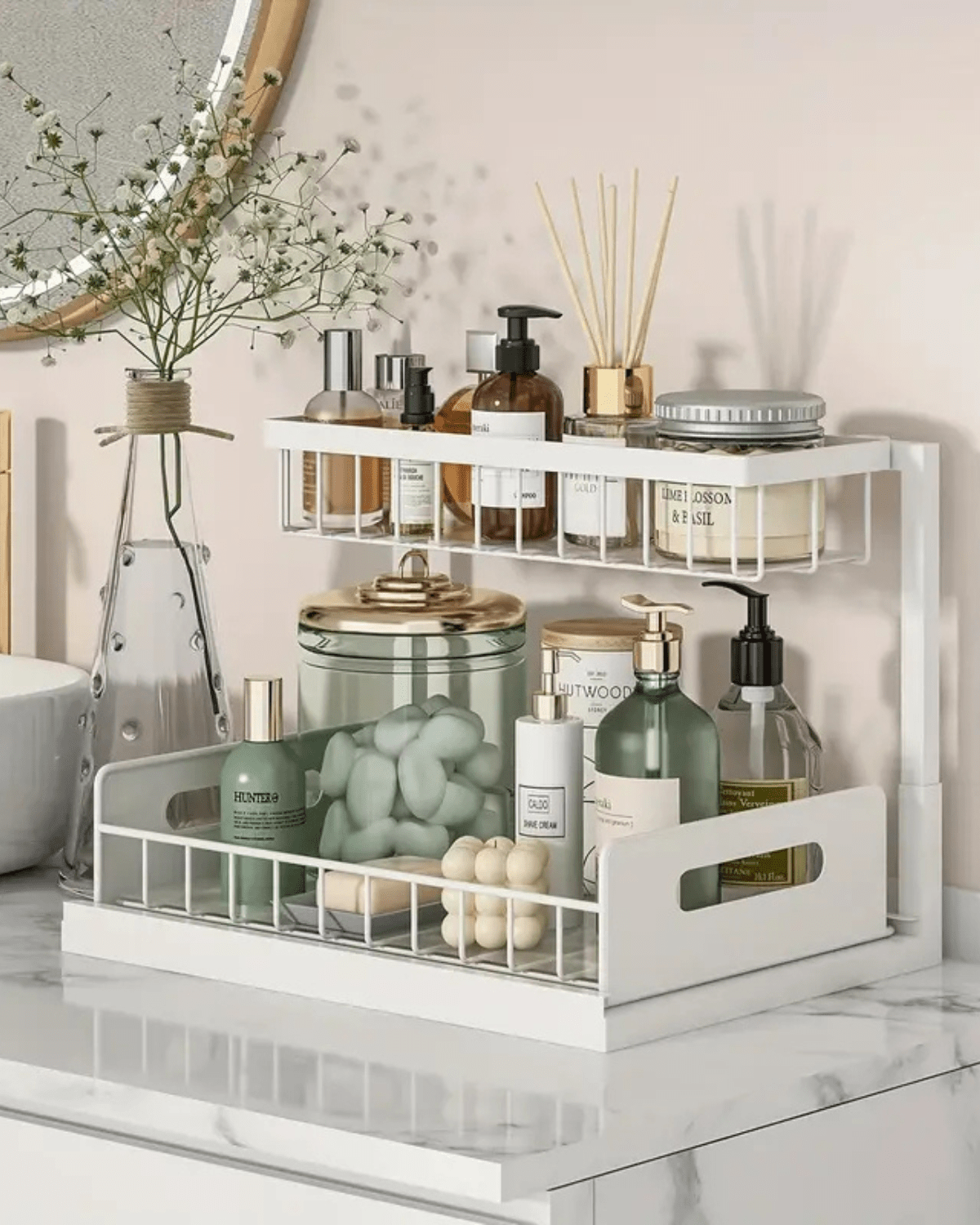 Extendable Under-Cabinet Storage Organizer – Luxurious Design