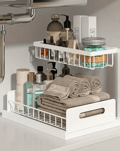 Extendable Under-Cabinet Storage Organizer – Luxurious Design